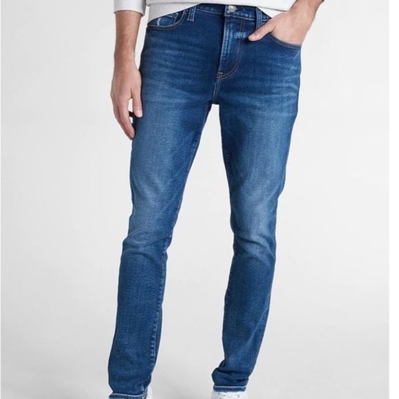 Skinny Medium Wash Supersoft Jeans express men's pants trousers W34 L34 - Picture 1 of 8